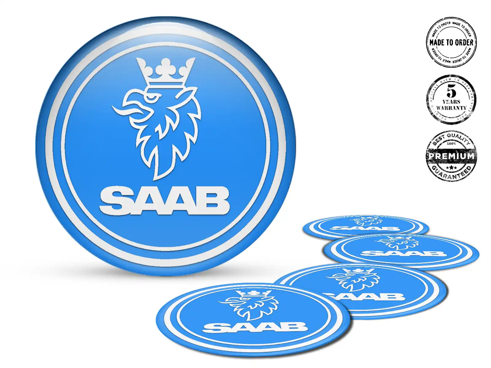 Saab Individuelle Dome Sticker Harzembleme für Räder